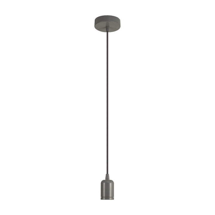 Nelson Lighting NL93669 Apollo 2m Suspension Kit 1 Light Warm Grey/Grey Braided Cable