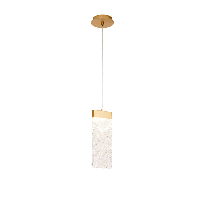 Nelson Lighting NL92539 Bartoo 1 LED Large Pendant Painted Brushed Gold Clear