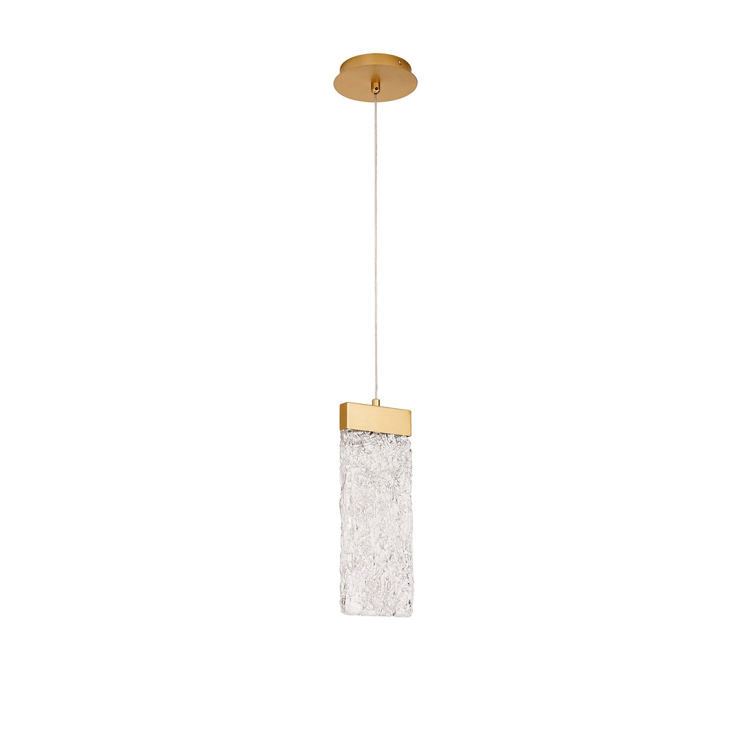 Nelson Lighting NL92539 Bartoo 1 LED Large Pendant Painted Brushed Gold Clear