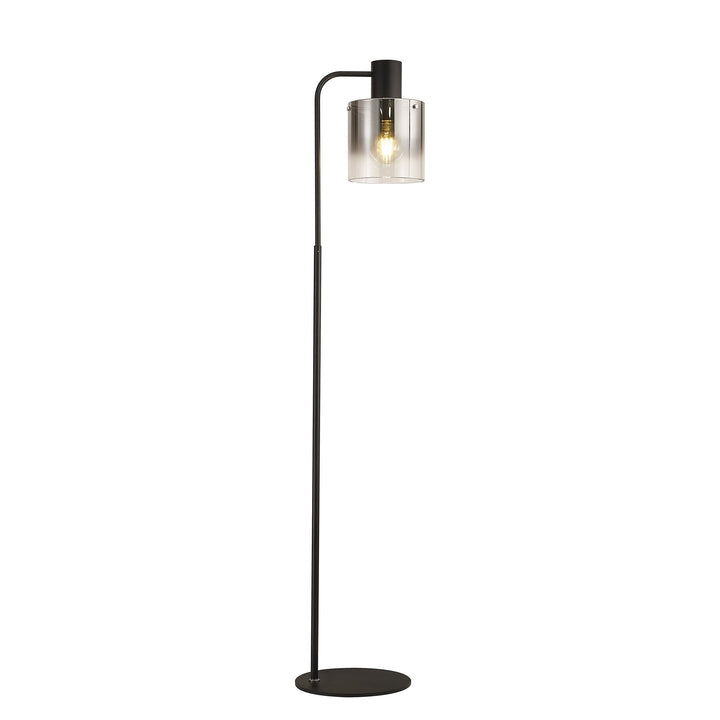 Nelson Lighting NL73079 Tokyo 1 Light Floor Lamp Black Polished Chrome