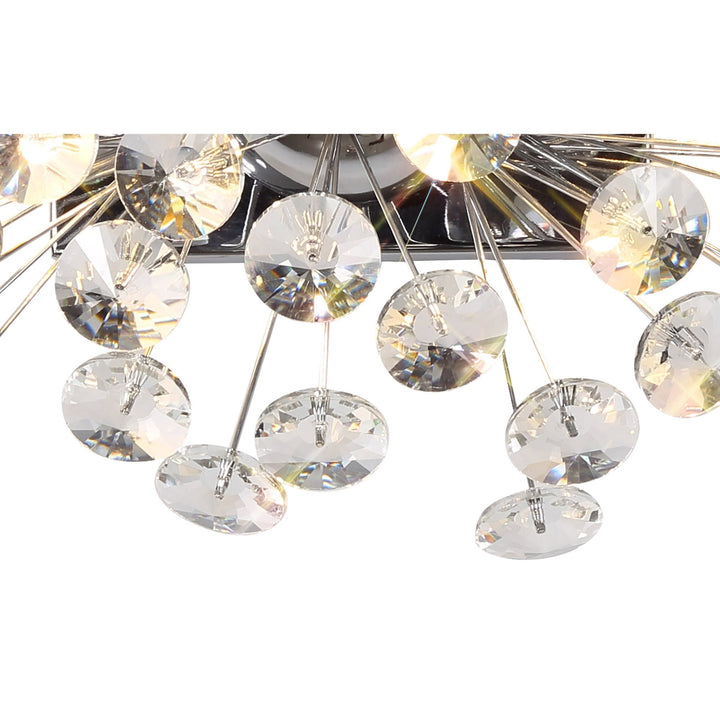 Nelson Lighting NL82019 Paris 4 Light Wall Light Polished Chrome Crystal