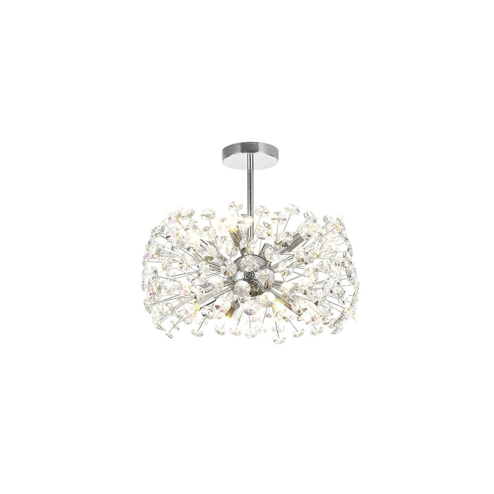 Nelson Lighting NL82029 Paris 8 Light Ceiling Light Polished Chrome Crystal