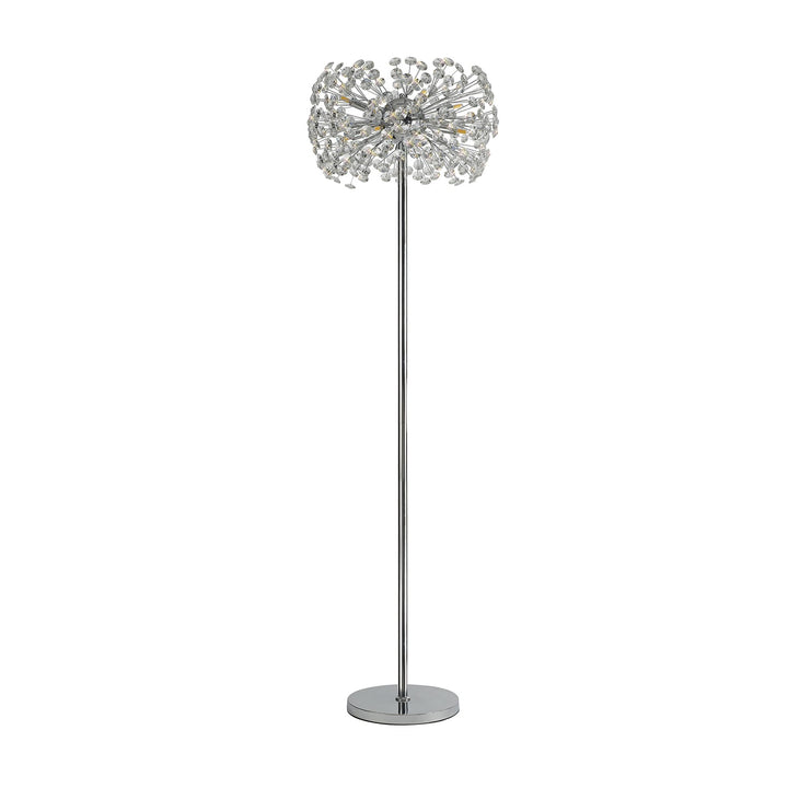 Nelson Lighting NL82059 Paris 8 Light Floor Lamp Polished Chrome Crystal