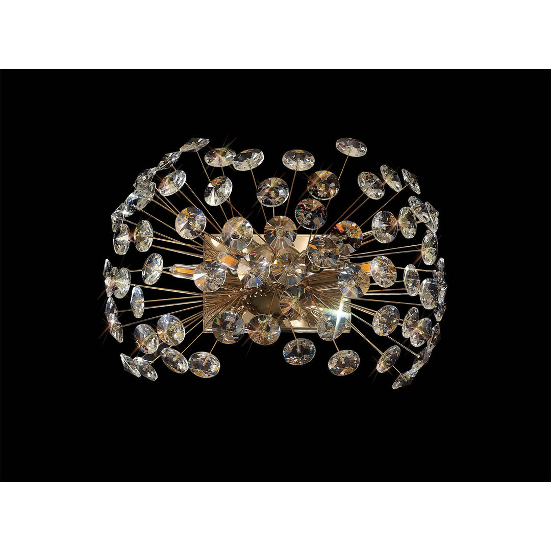 Nelson Lighting NL82069 Paris 4 Light Wall Light French Gold Crystal