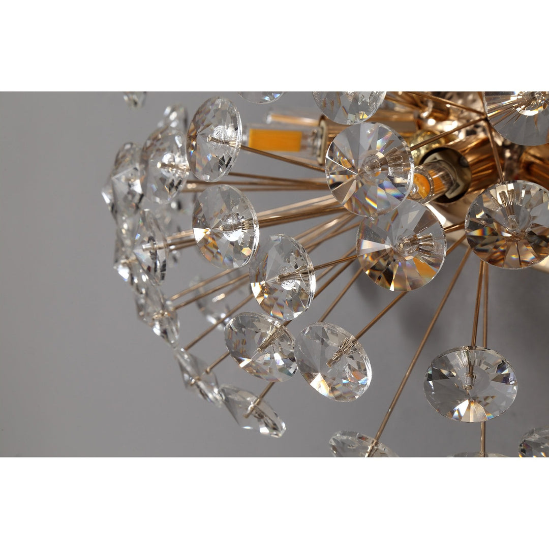 Nelson Lighting NL82069 Paris 4 Light Wall Light French Gold Crystal