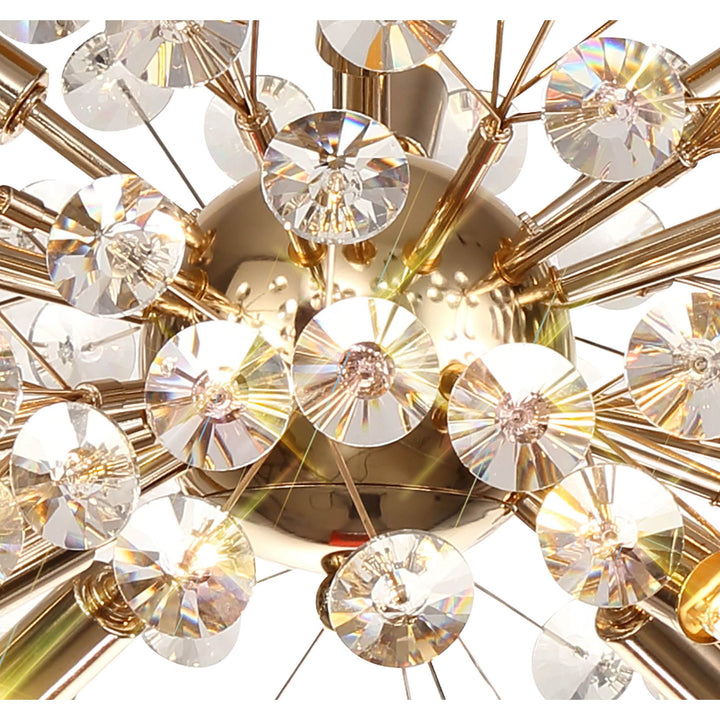 Nelson Lighting NL82079 Paris 8 Light Ceiling Light French Gold Crystal