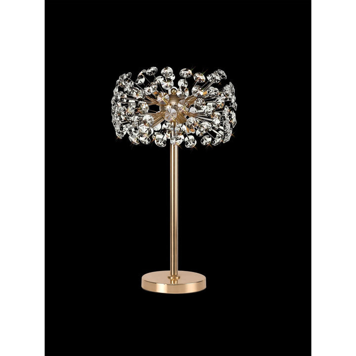 Nelson Lighting NL82099 Paris  6 Light Table Lamp French Gold Crystal