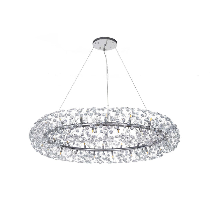 Nelson Lighting NL83849 Paris 36 Light Pendant Polished Chrome Crystal