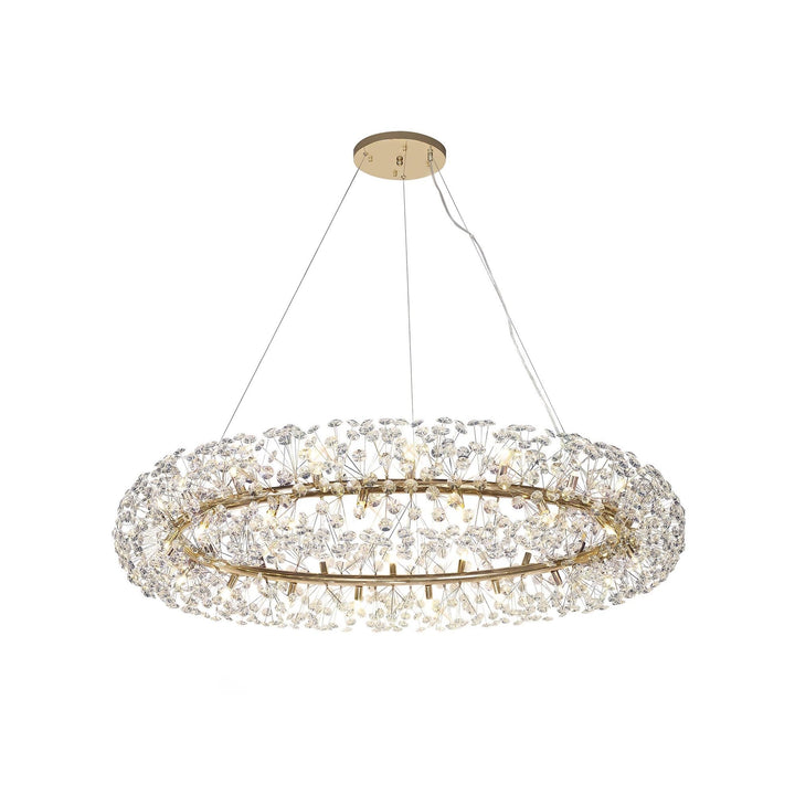 Nelson Lighting NL83859 Paris 36 Light Pendant French Gold Crystal