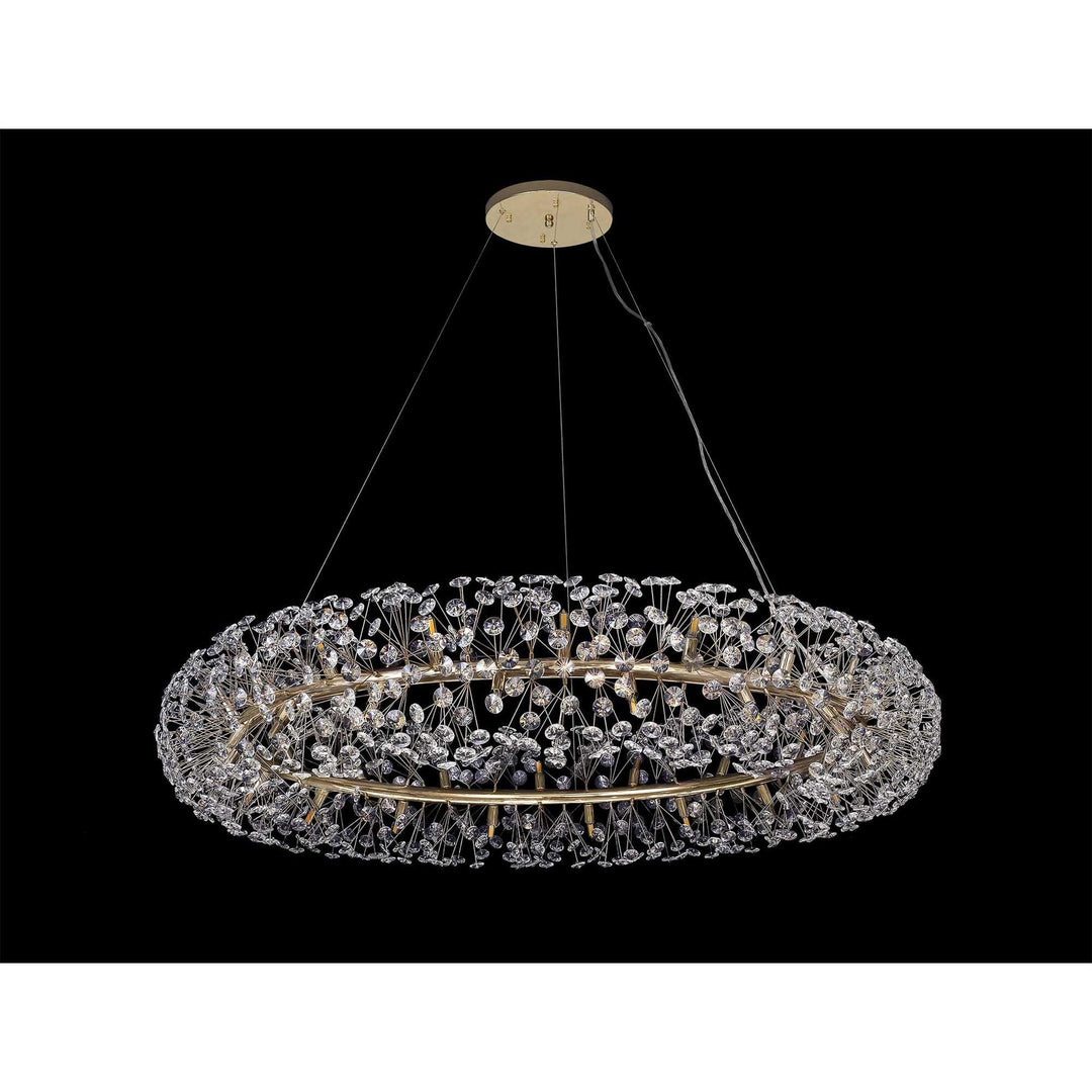 Nelson Lighting NL83859 Paris 36 Light Pendant French Gold Crystal