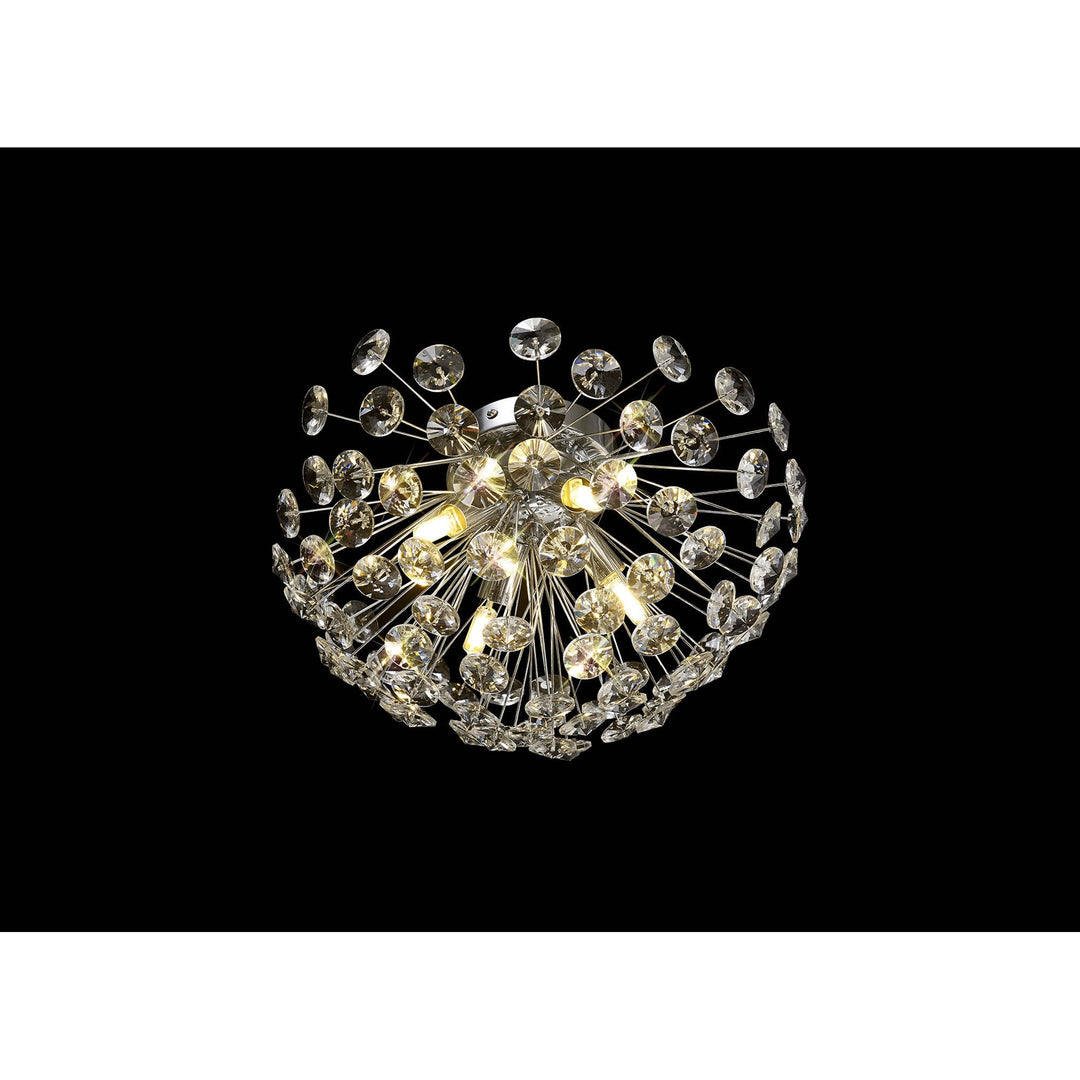 Nelson Lighting NL86929 Paris 4 Light Ceiling Light Polished Chrome Crystal