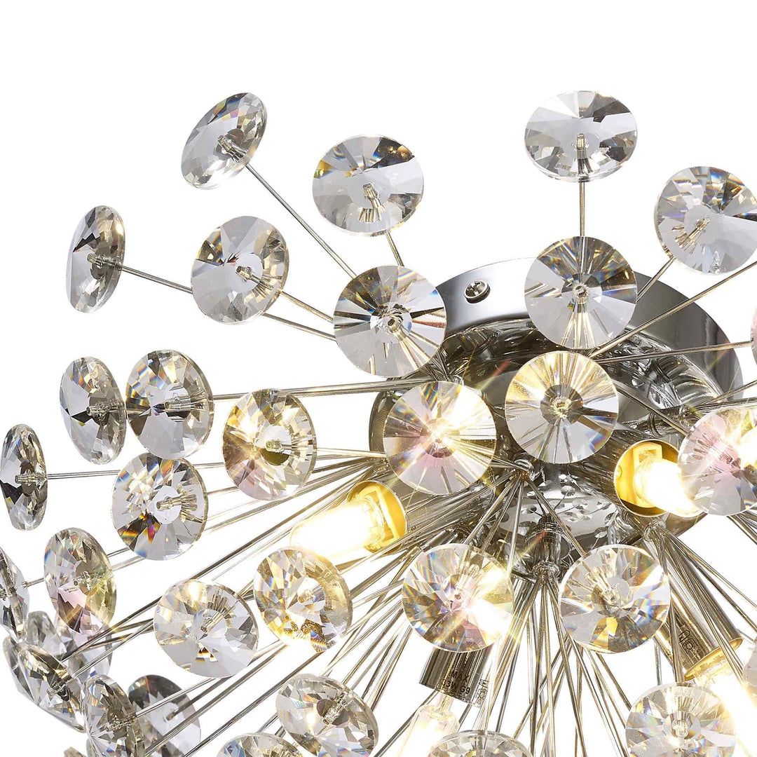 Nelson Lighting NL86929 Paris 4 Light Ceiling Light Polished Chrome Crystal