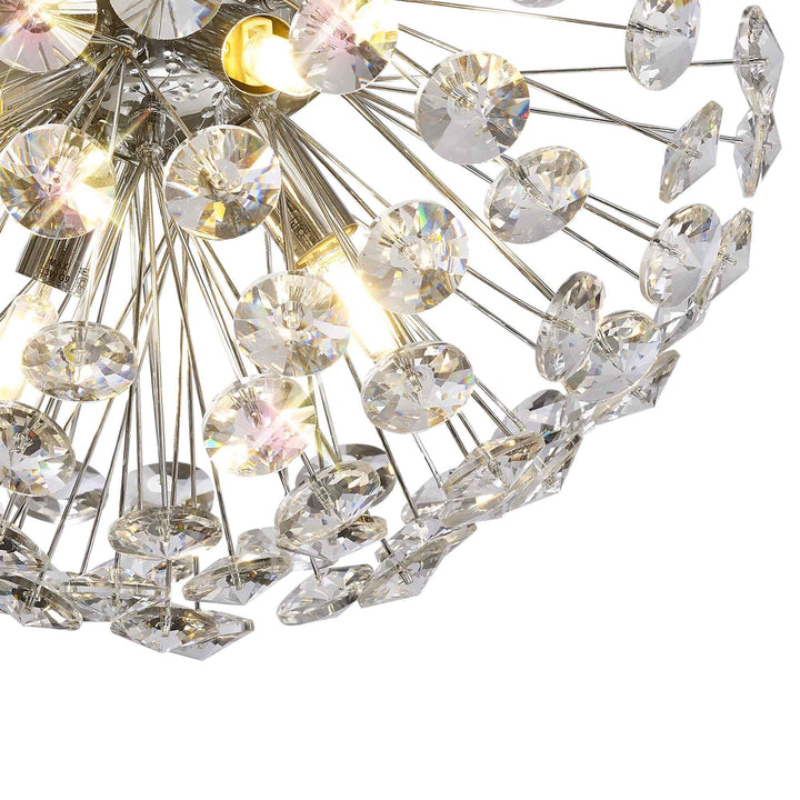 Nelson Lighting NL86929 Paris 4 Light Ceiling Light Polished Chrome Crystal