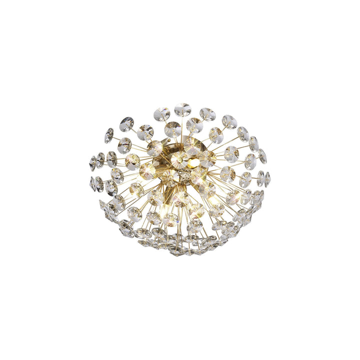 Nelson Lighting NL86939 Bulge 4 Light Ceiling Light French Gold Crystal