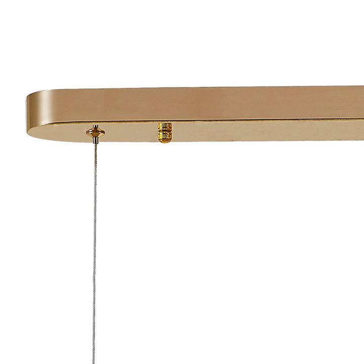 Nelson Lighting NL87779 | Paris Linear Pendant | French Gold & Clear Crystal