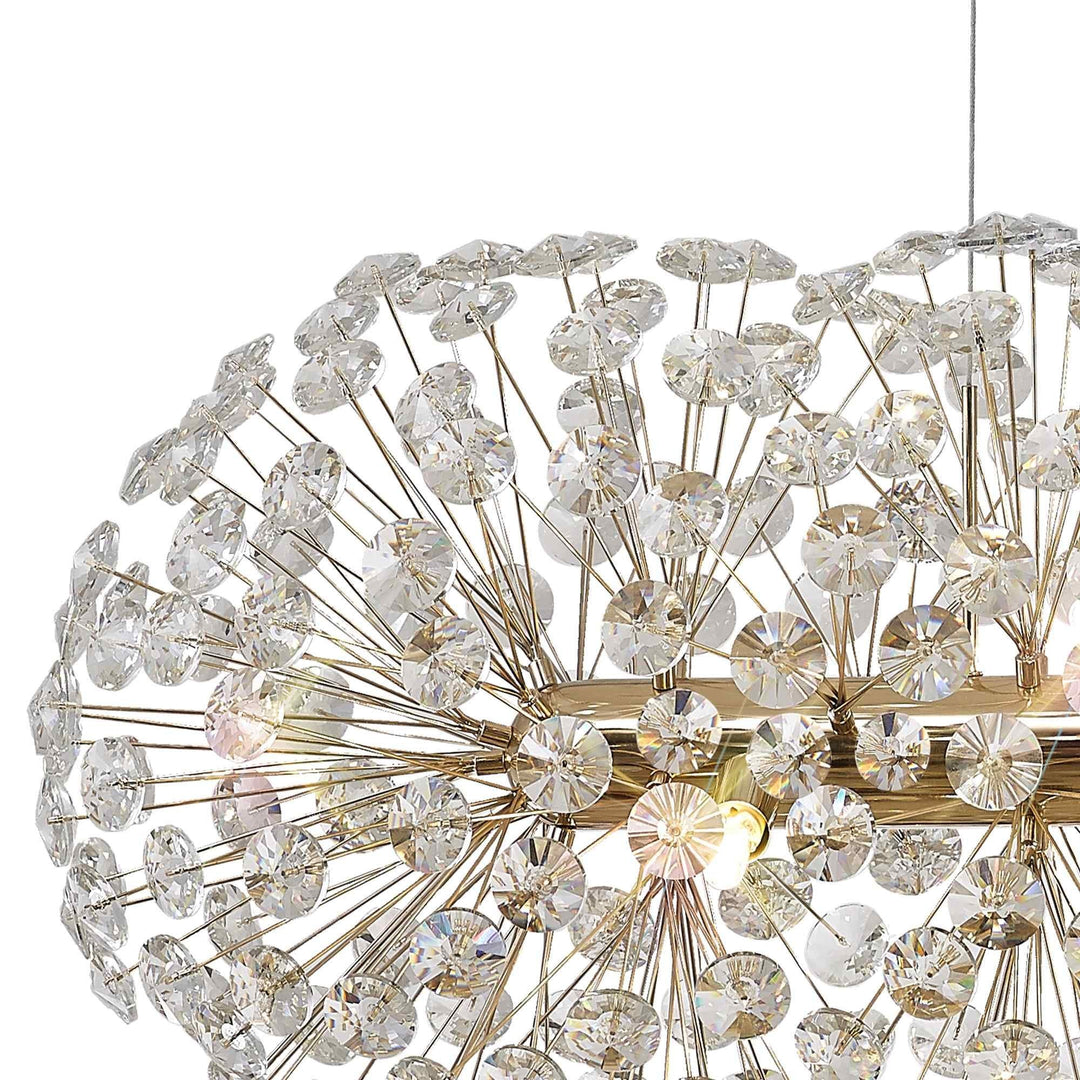 Nelson Lighting NL87779 | Paris Linear Pendant | French Gold & Clear Crystal