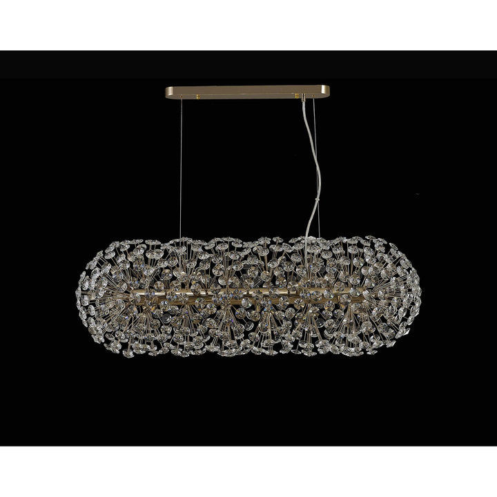 Nelson Lighting NL87779 | Paris Linear Pendant | French Gold & Clear Crystal