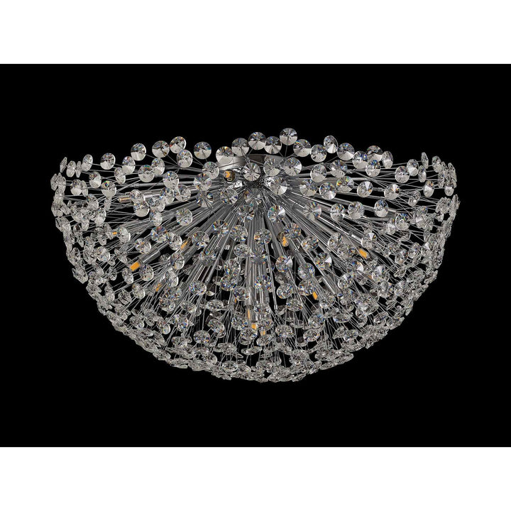 Nelson Lighting NL99729 Paris 21 Light Ceiling Light Polished Chrome Crystal