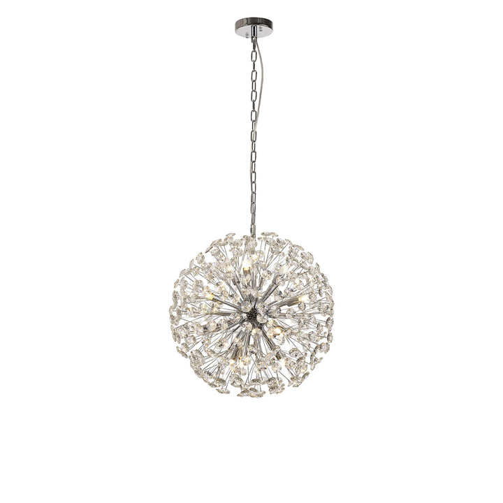 Nelson Lighting NL99749 Paris 12 Light Pendant Polished Chrome Crystal