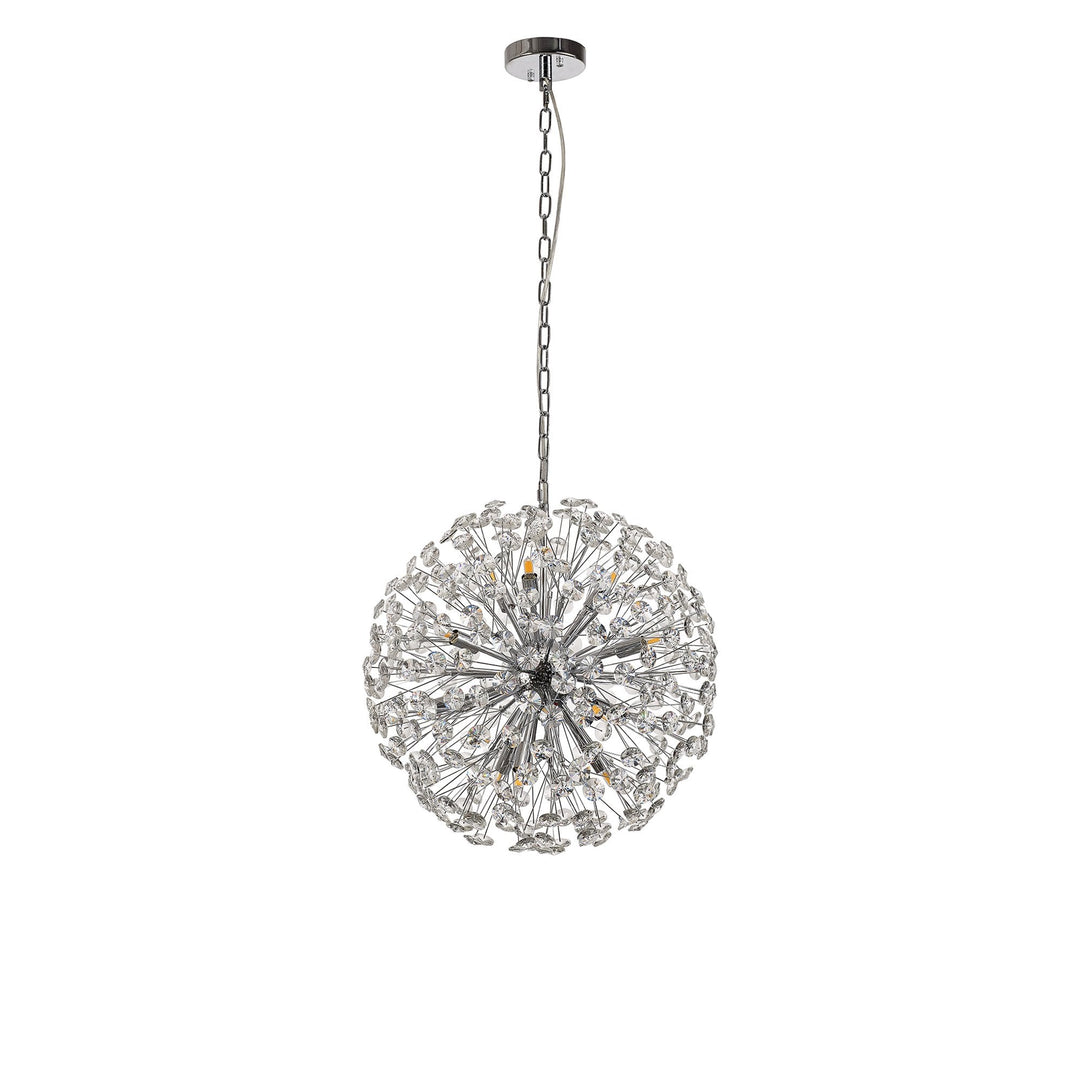 Nelson Lighting NL99749 Paris 12 Light Pendant Polished Chrome Crystal