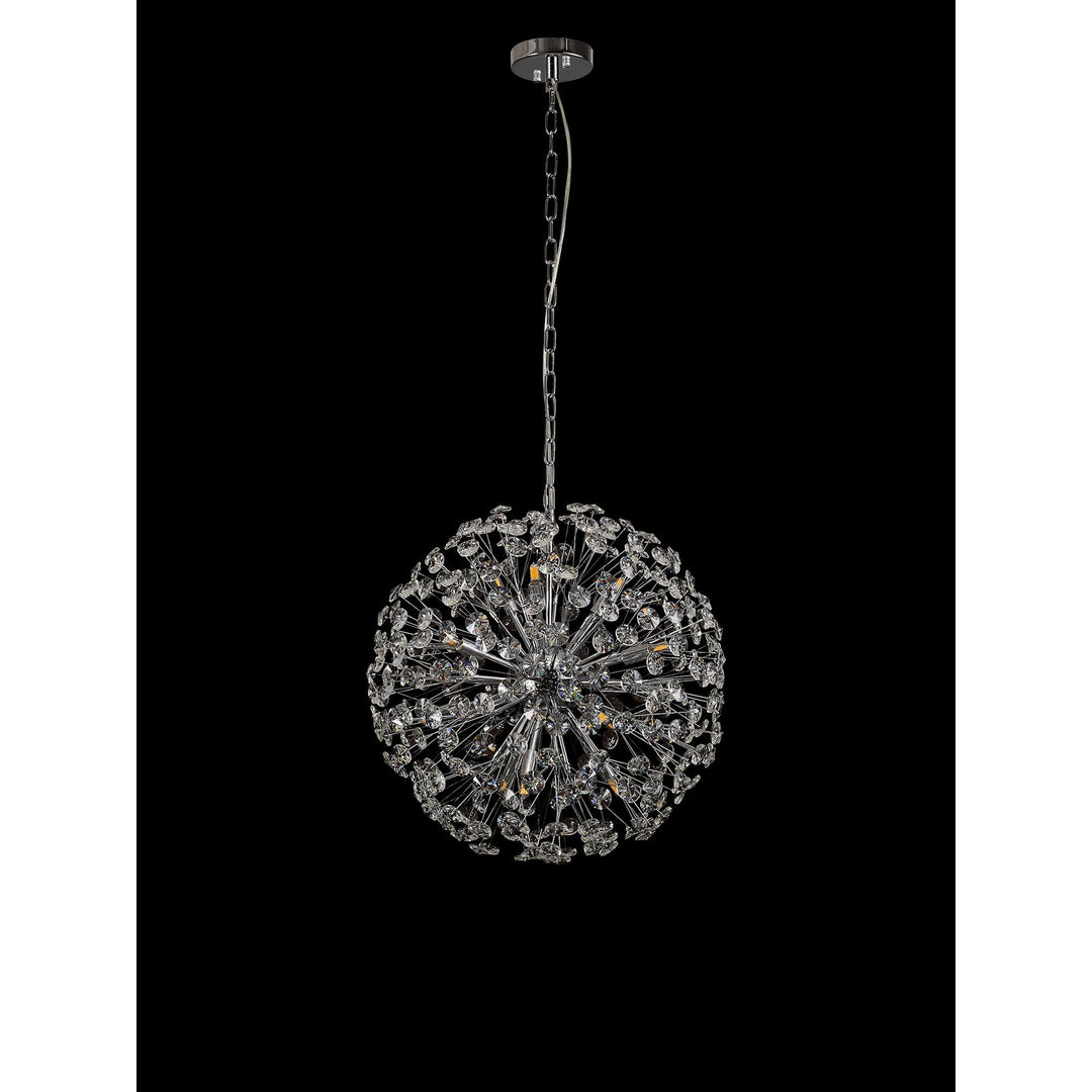 Nelson Lighting NL99749 Paris 12 Light Pendant Polished Chrome Crystal