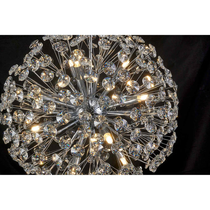 Nelson Lighting NL99749 Paris 12 Light Pendant Polished Chrome Crystal