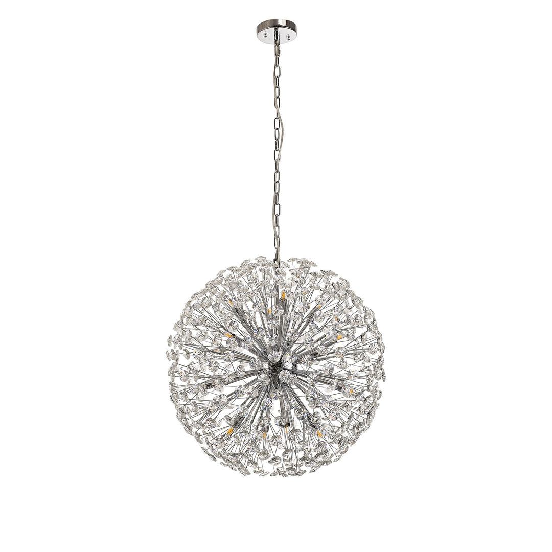 Nelson Lighting NL99759 Paris 16 Light Pendant Polished Chrome Crystal