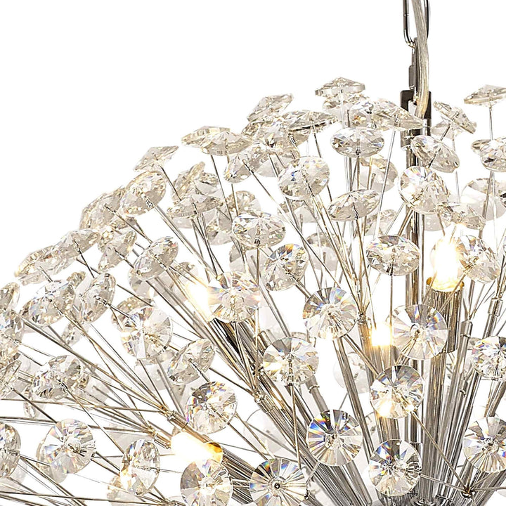 Nelson Lighting NL99759 Paris 16 Light Pendant Polished Chrome Crystal