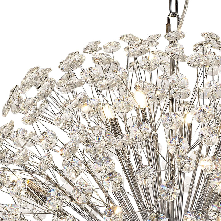 Nelson Lighting NL99769 Paris 24 Light Pendant Polished Chrome Crystal