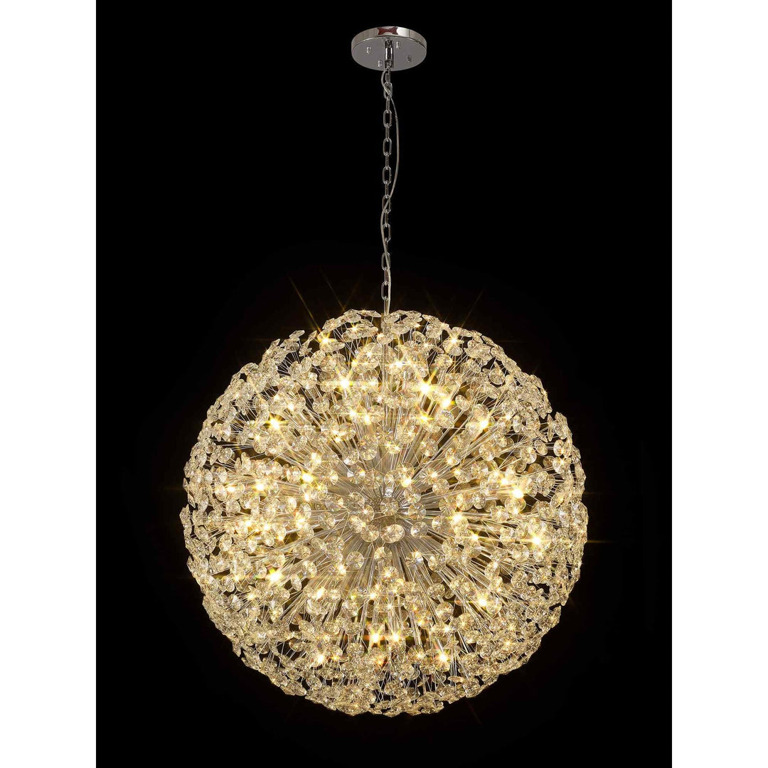 Nelson Lighting NL99779 Paris 48 Light Pendant Polished Chrome Crystal