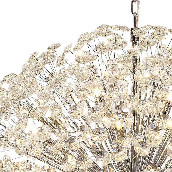 Nelson Lighting NL99779 Paris 48 Light Pendant Polished Chrome Crystal