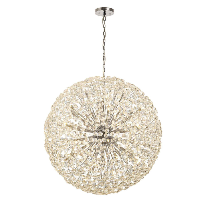 Nelson Lighting NL99789 Paris 64 Light Pendant Polished Chrome Crystal