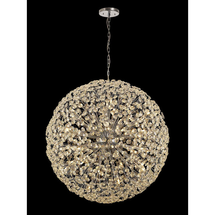 Nelson Lighting NL99789 Paris 64 Light Pendant Polished Chrome Crystal