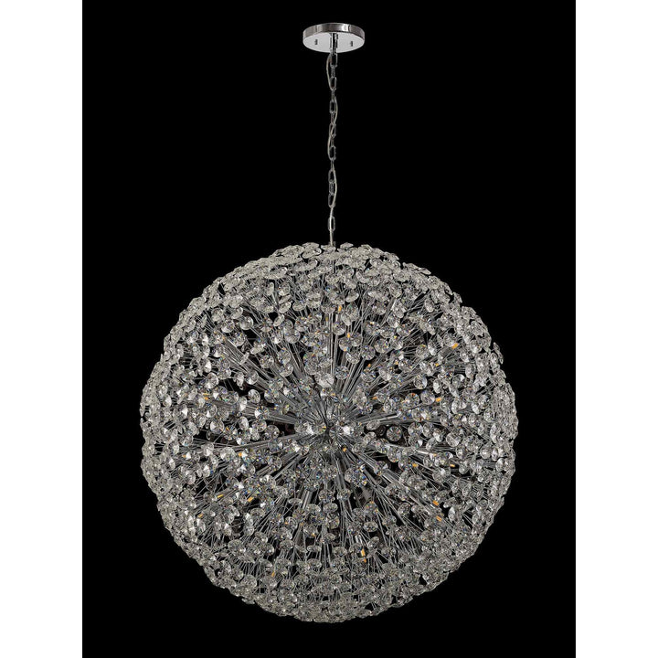 Nelson Lighting NL99789 Paris 64 Light Pendant Polished Chrome Crystal