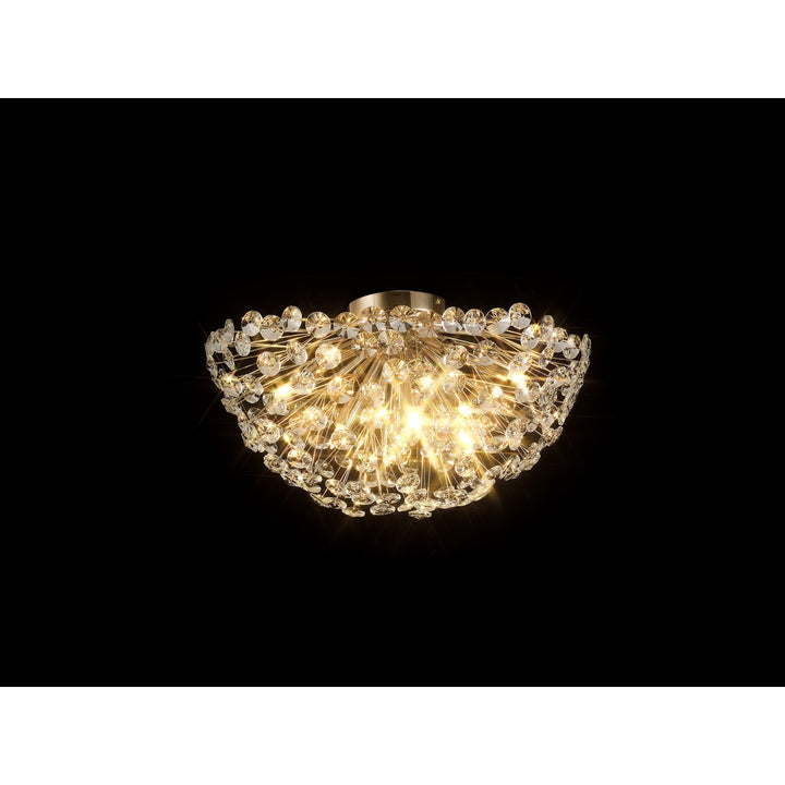 Nelson Lighting NL99809 Paris 11 Light Ceiling Light French Gold Crystal