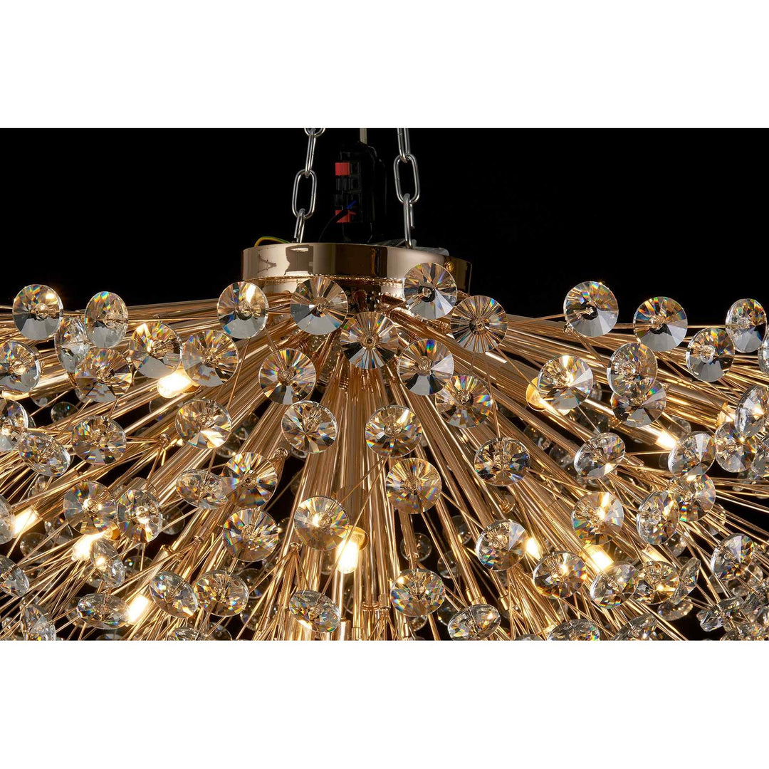 Nelson Lighting NL99809 Paris 11 Light Ceiling Light French Gold Crystal