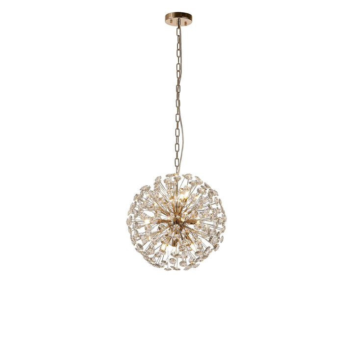 Nelson Lighting NL99829 Paris 9 Light Pendant French Gold Crystal