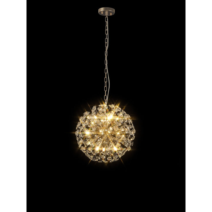 Nelson Lighting NL99829 Paris 9 Light Pendant French Gold Crystal