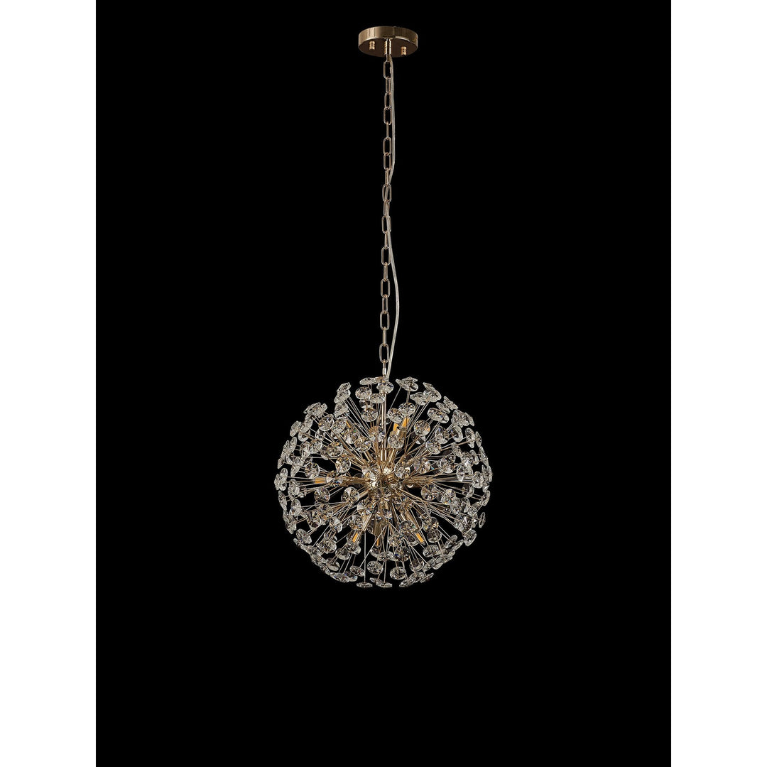 Nelson Lighting NL99829 Paris 9 Light Pendant French Gold Crystal