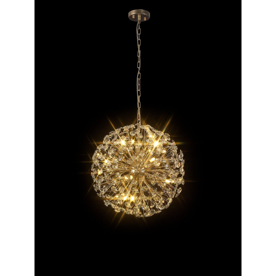 Nelson Lighting NL99839 Paris 12 Light Pendant French Gold Crystal