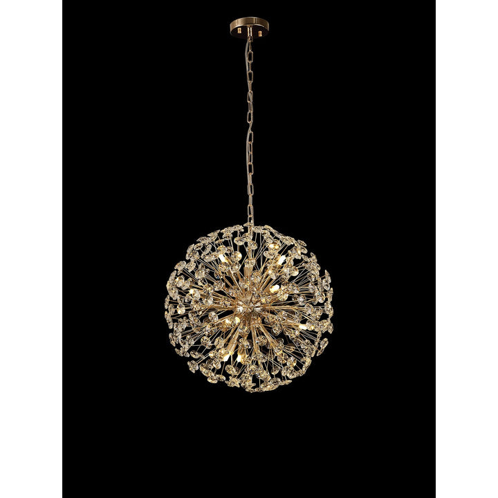 Nelson Lighting NL99839 Paris 12 Light Pendant French Gold Crystal