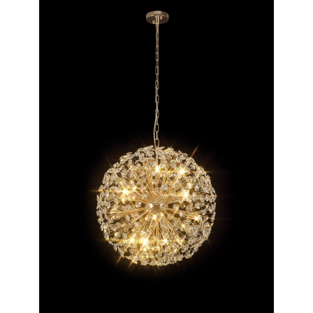 Nelson Lighting NL99849 Paris 16 Light Pendant French Gold Crystal