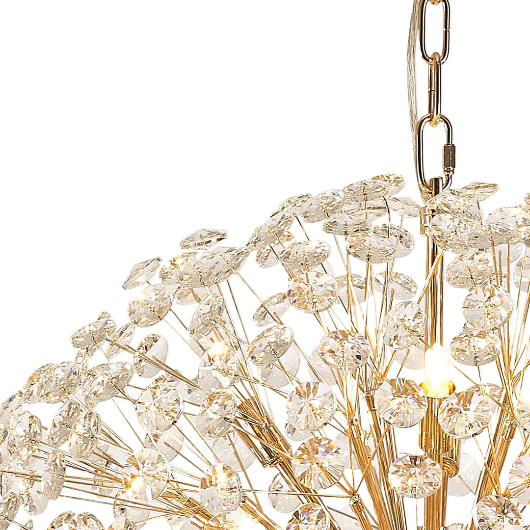 Nelson Lighting NL99849 Paris 16 Light Pendant French Gold Crystal