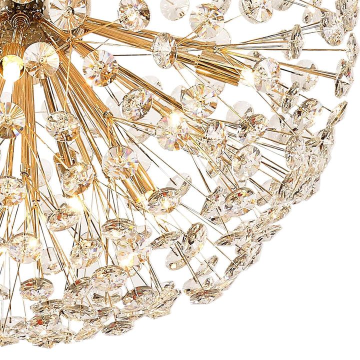 Nelson Lighting NL99849 Paris 16 Light Pendant French Gold Crystal