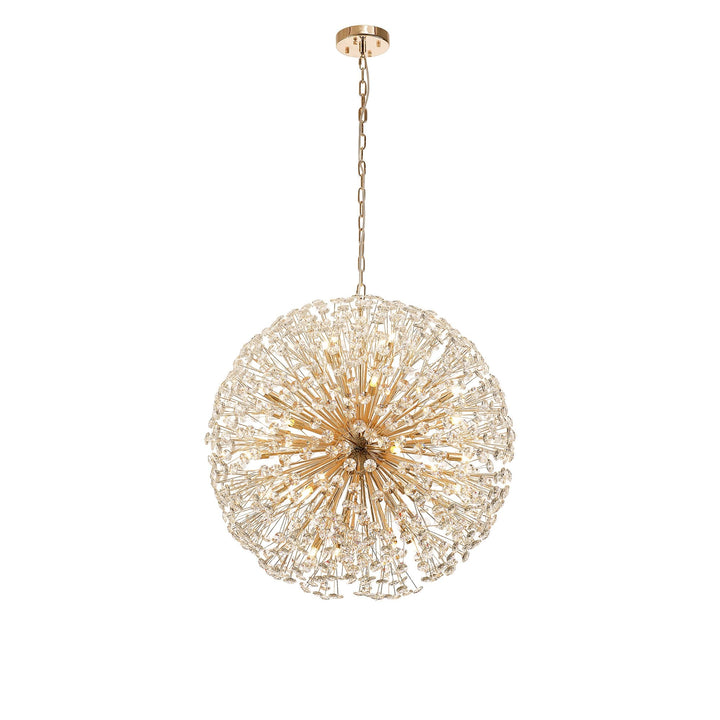 Nelson Lighting NL99859 Paris 24 Light Pendant French Gold Crystal