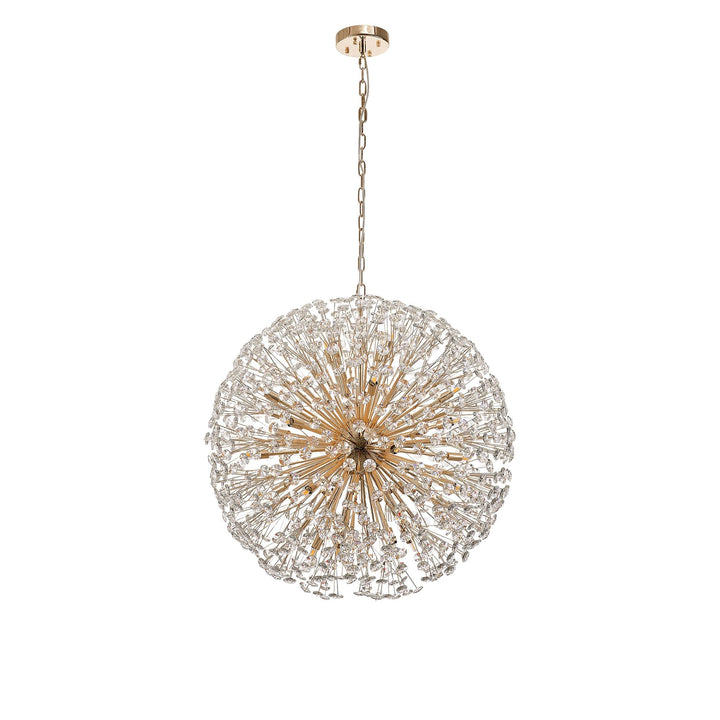 Nelson Lighting NL99859 Paris 24 Light Pendant French Gold Crystal