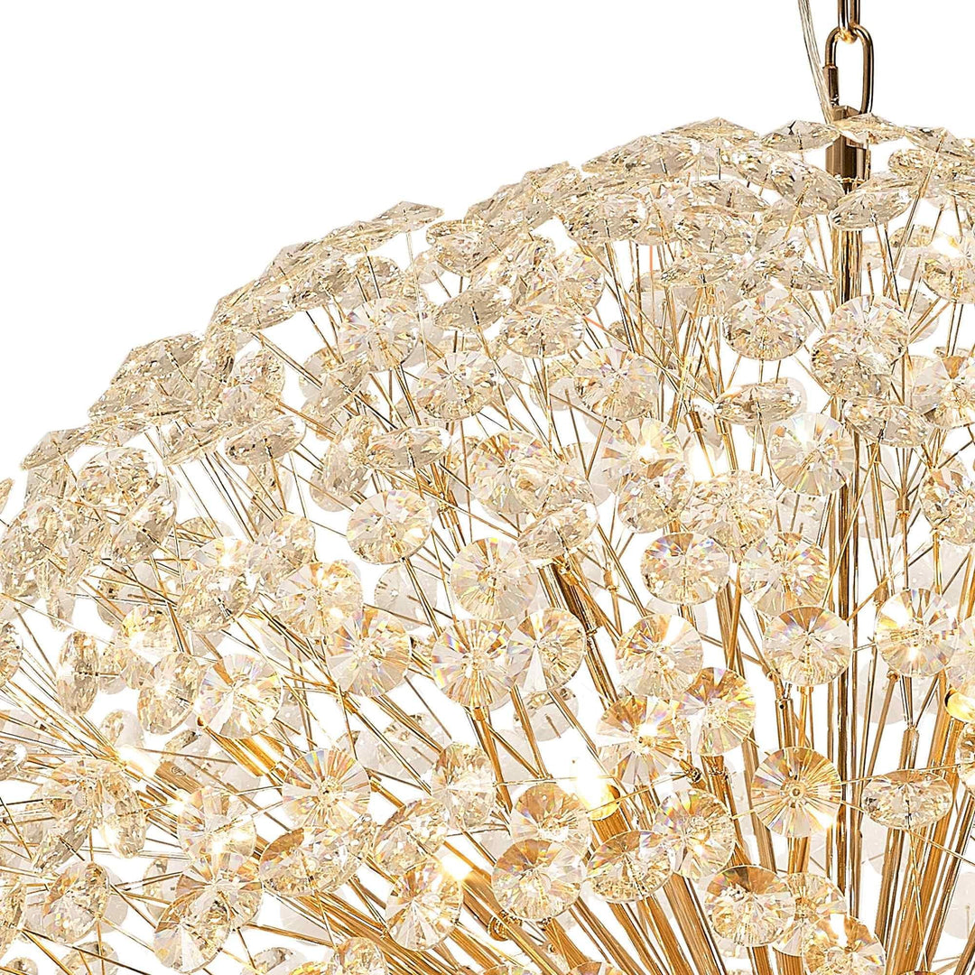 Nelson Lighting NL99879 Paris 64 Light Pendant French Gold Crystal