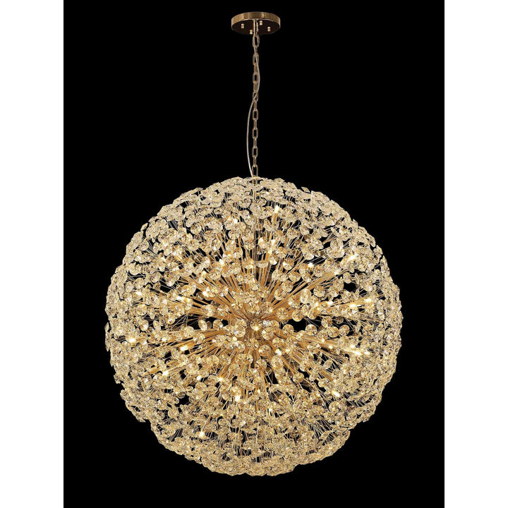 Nelson Lighting NL99879 Paris 64 Light Pendant French Gold Crystal