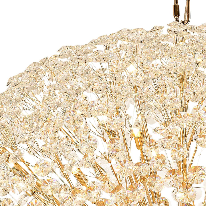 Nelson Lighting NL99889 Paris 84 Light Pendant French Gold Crystal