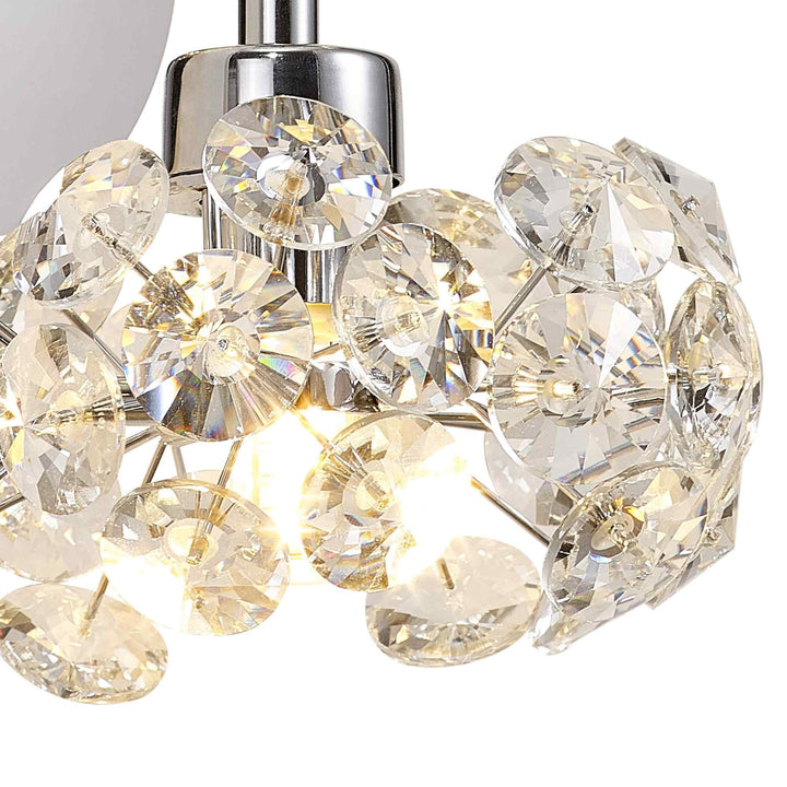 Nelson Lighting NLK05099 Paris 2 Light Wall Light Polished Chrome Crystal